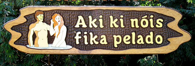 Placa Entalhada - Aki Ki Nóis Fika Pelado