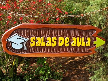 Placa Entalhada - Salas de Aula