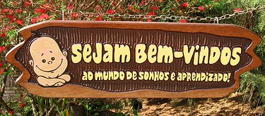 Placa Entalhada - Sejam Bem-vindos