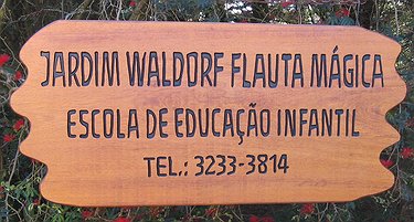 Placa Entalhada - Jardim Waldorf