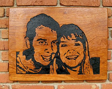 Placa Entalhada - Foto Casal