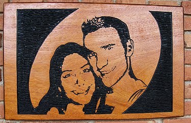 Placa Entalhada - Foto Casal