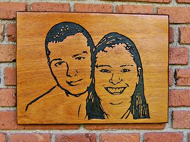Placa Entalhada - Foto Casal