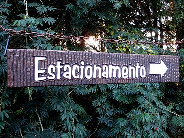 Placa Entalhada - Estacionamento