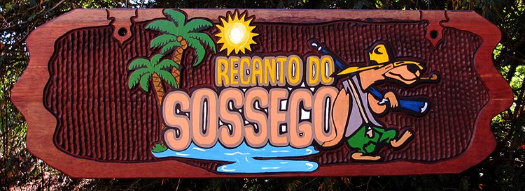 Placa Entalhada - Recanto do Sossego 02