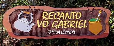 Placa Entalhada - Recanto Vô Gabriel