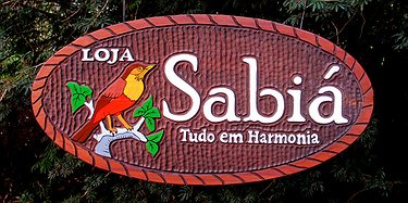 Placa Entalhada - Loja Sabiá