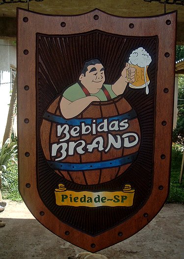 Placa Entalhada - Bebidas Brand
