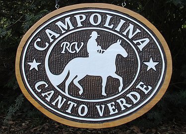 Placa Entalhada - Campolina Canto Verde