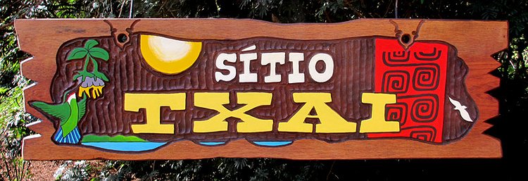 Placa Entalhada - Sítio Txai