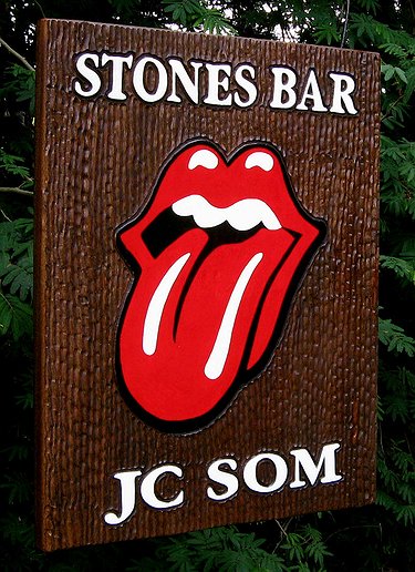 Placa Entalhada - Stones Bar - JC Bar
