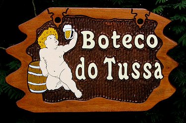 Placa Entalhada - Boteco do Tussa