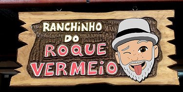 Placa Entalhada - Ranchinho do Roque Vermeio