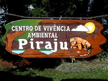 Placa Entalhada - Centro de Vivência Ambiental