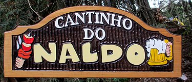 Placa Entalhada - Cantinho do Naldo