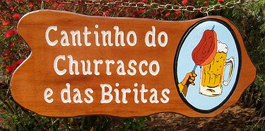 Placa Entalhada - Cantinho do churrasco e das biritas