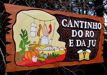 Placa Entalhada - Cantinho do Ro e da Ju