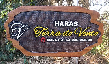 Placa Entalhada - Haras Terra do Vento