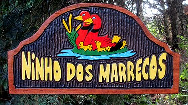 Placa Entalhada - Ninho dos Marrecos