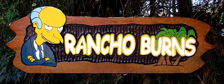 Placa Entalhada - Rancho Burns