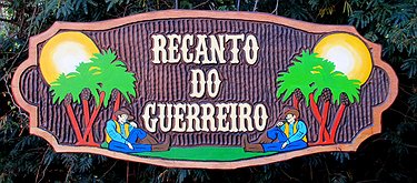 Placa Entalhada - Recando do Guerreiro