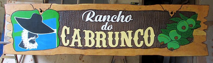 Placa Entalhada - Rancho do Cabrunco