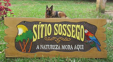 Placa Entalhada - Sítio Sossego