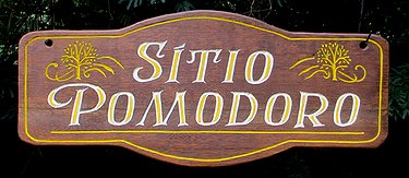Placa Entalhada - Sítio Pomodoro