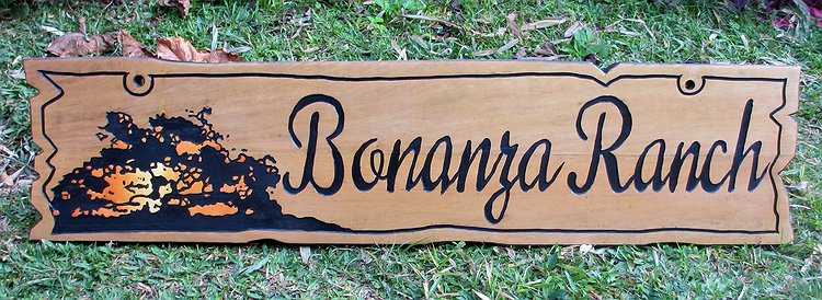 Placa Entalhada - Bonanza Ranch