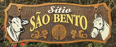 Placa Entalhada - Sítio São Bento