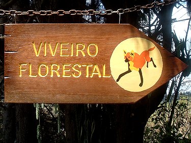 Placa Entalhada - Viveiro Florestal