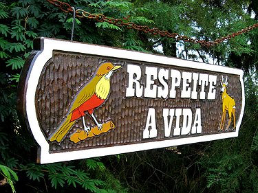 Placa Entalhada - Respeite a Vida
