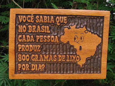Placa Entalhada - Você Sabia Que no Brasil