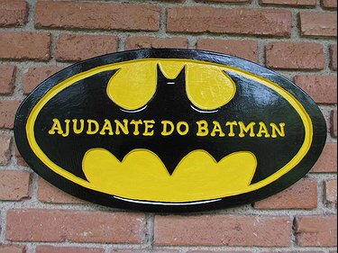 Placa Entalhada - Ajudante do Batman