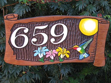 Placa Entalhada - Número 659