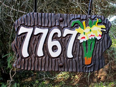 Placa Entalhada - Número 7767