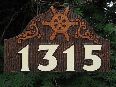 Placa Entalhada - Número 1315