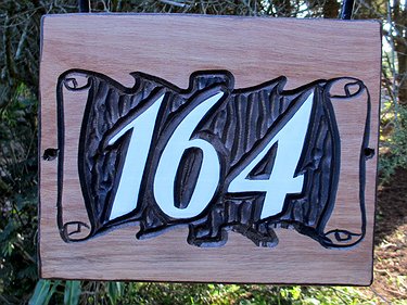 Placa Entalhada - Número 164