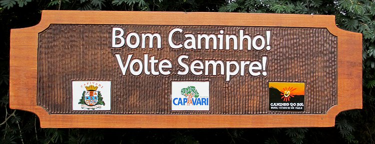 Placa Entalhada - Bom Caminho Volte Sempre