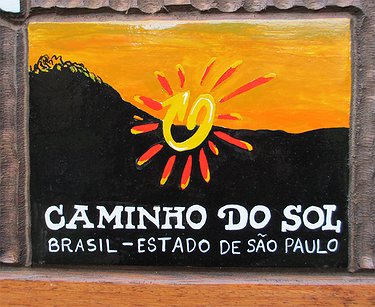 Placa Entalhada - Caminho do Sol