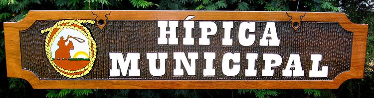 Placa Entalhada - Hípica Municipal