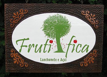 Placa Entalhada - Frutifica Lanchonete e Açaí