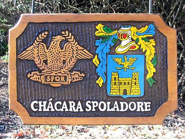 Placa Entalhada - Chácara Spoladore