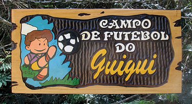 Placa Entalhada - Campo de Futebol do Guigui