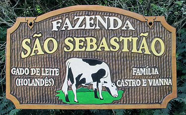 Placa Entalhada - Fazenda São Sebastião