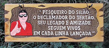Placa Entalhada - Pesqueiro do Silão