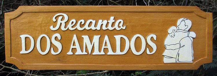 Placa Entalhada - Recanto dos Amados