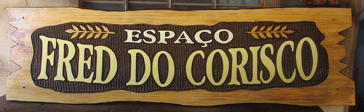 Placa Entalhada - Espaço Fred do Corisco