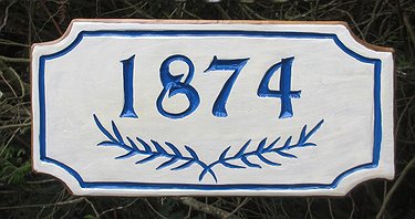 Placa Entalhada - Número 1874