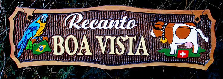 Placa Entalhada - Recanto Boa Vista